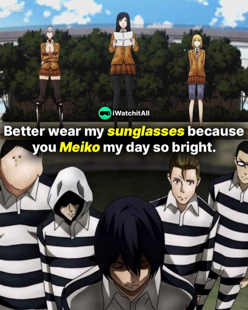 Better wear my sunglasses because you Meiko my day so bright