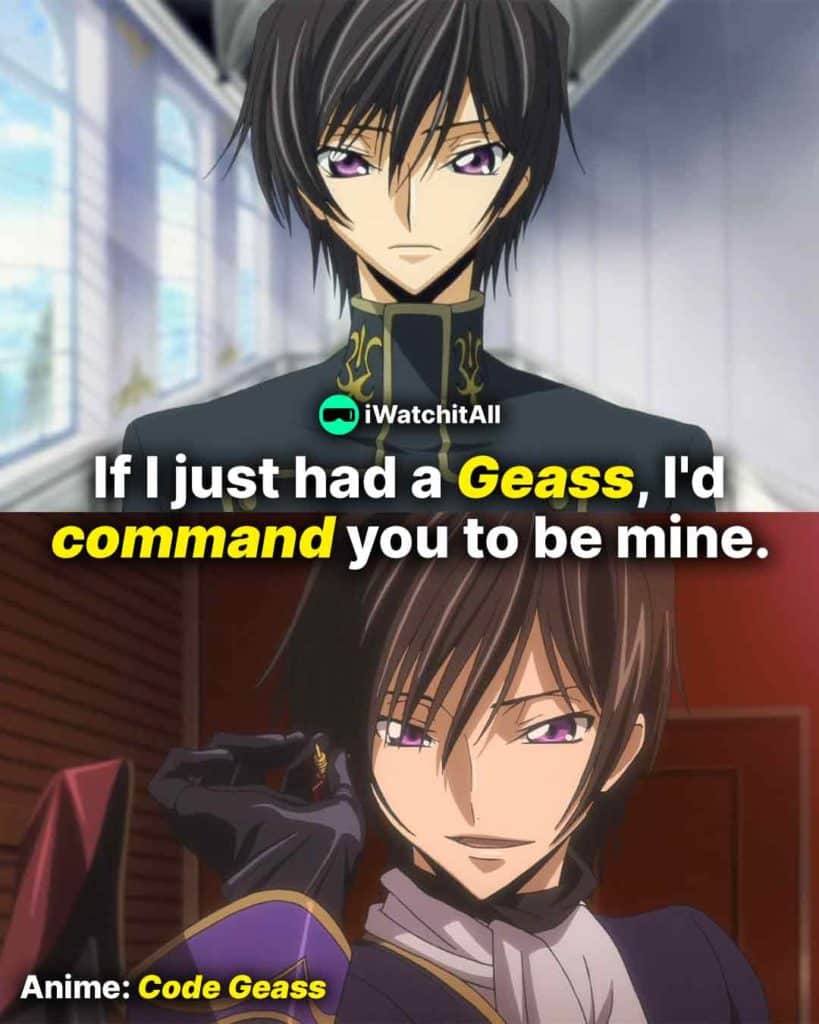 Code Geass If I just had a Geass, I'd command you to be mine_