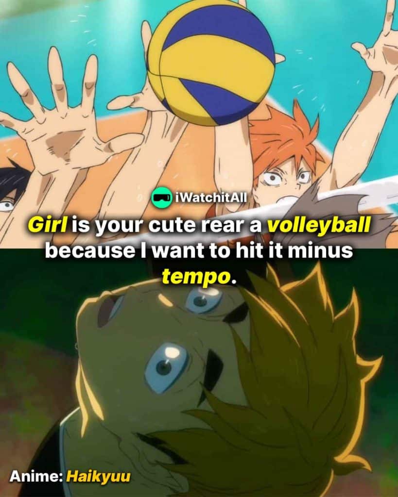 Haikyuu Girl is your cute rear a volleyball because I want to hit it minus tempo