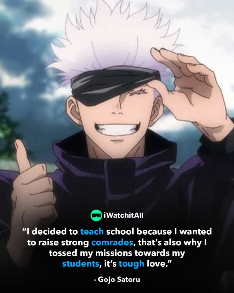 “I decided to teach school because I wanted to raise strong comrades, that’s also why I tossed my missions towards my students, it’s tough love.”