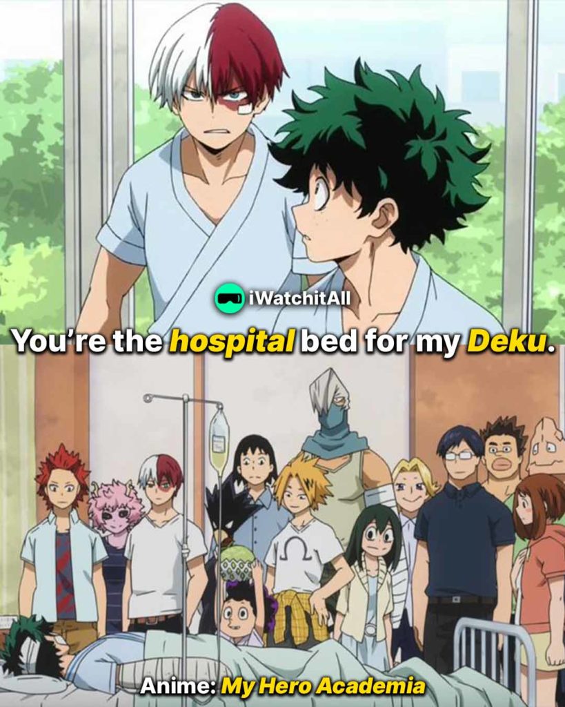 You’re the hospital bed for my Deku