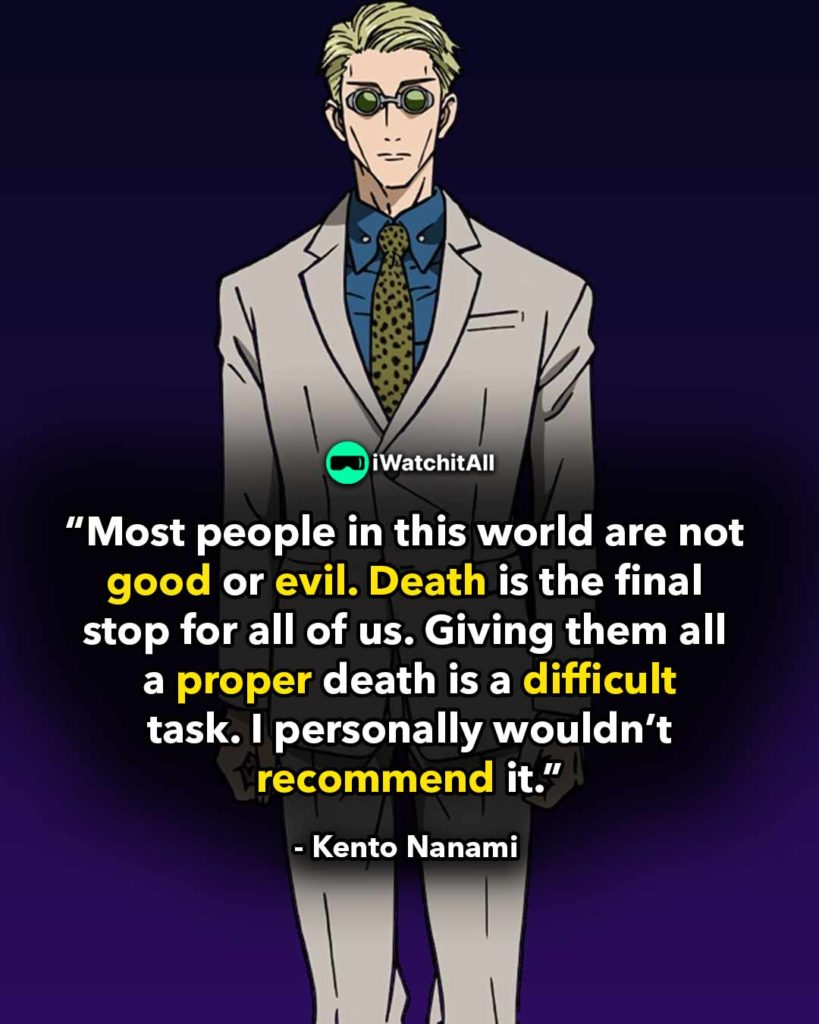 most people in this world are not good or evil death is the final stop for all of us. Giving a proper death is a difficult task. I personally wouldn't recommend it1
