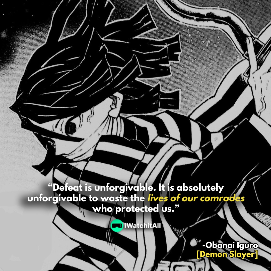 Obanai Iguro Quote 2