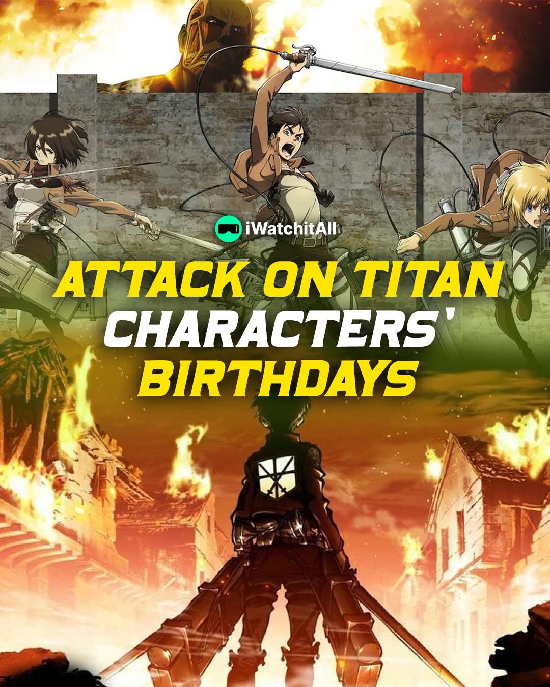 Attack On Titan Characters Birthdays